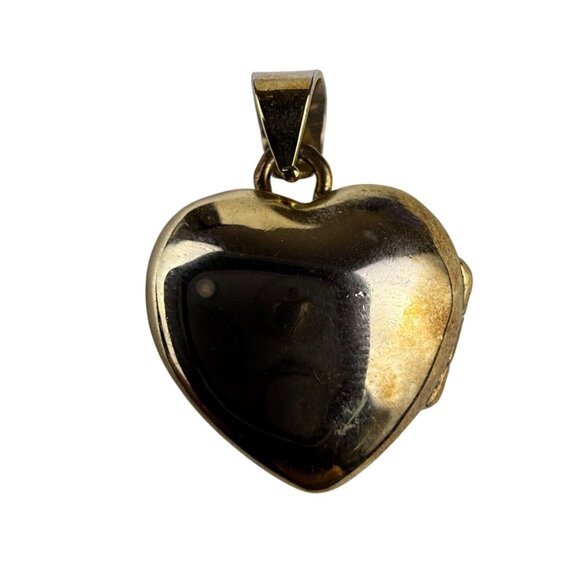 Heart Shaped 925 Sterling Silver Gold Tone Filigree Locket Pendant Adorned - Picture 2 of 5